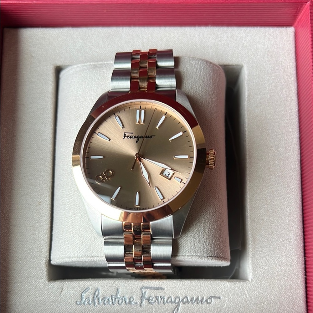 Salvatore Ferragamo Two-Tone Bracelet Watch